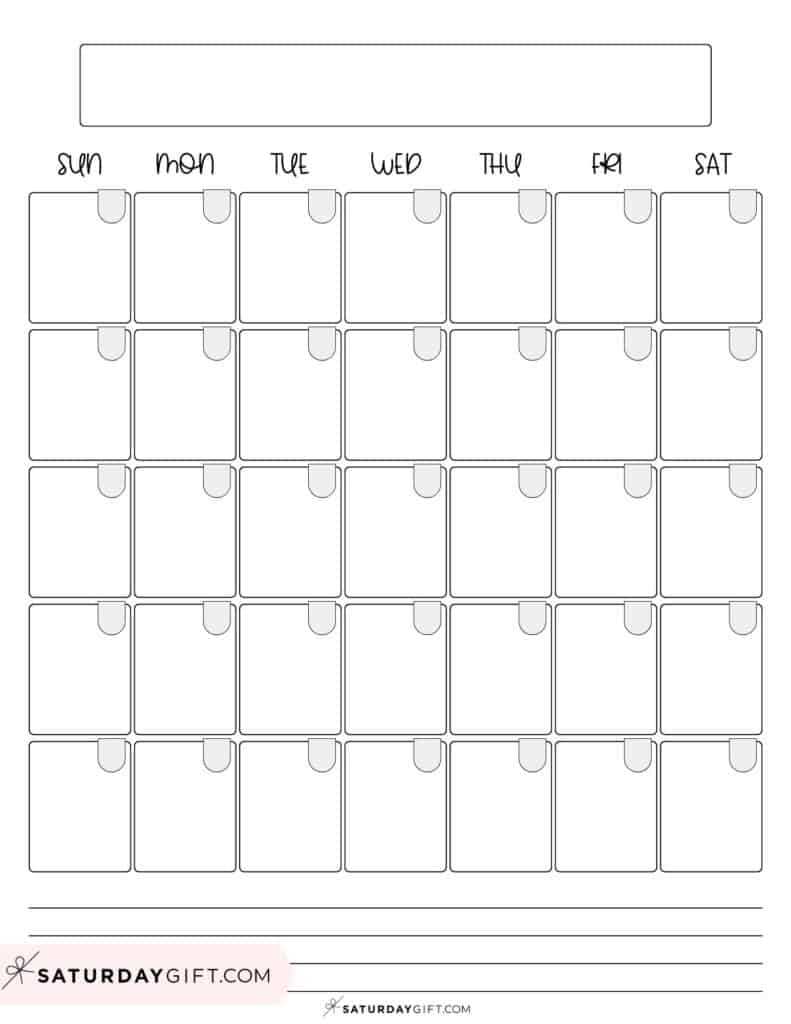 free printable blank calendar template