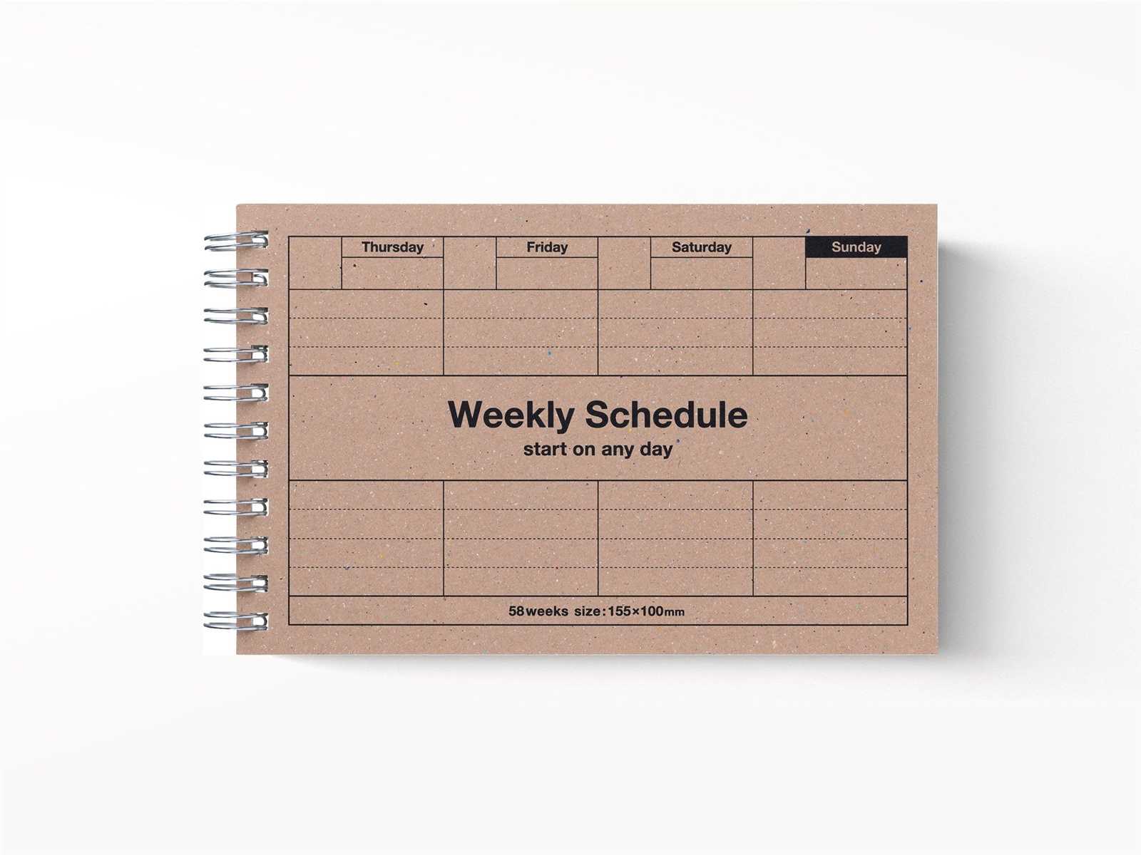 undated weekly calendar template