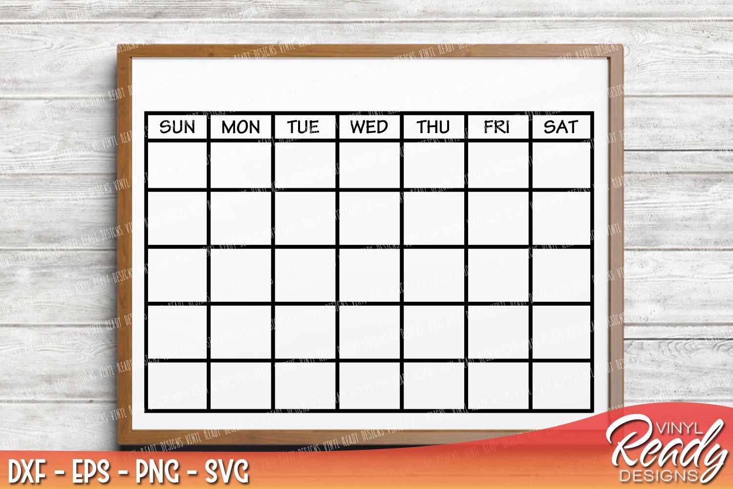 blank calendar template svg