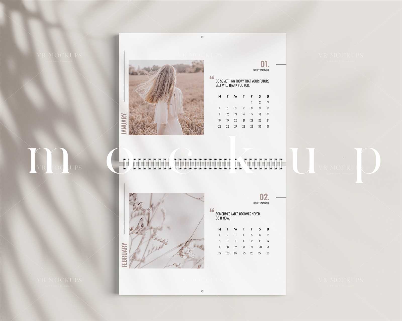 spiral bound calendar template