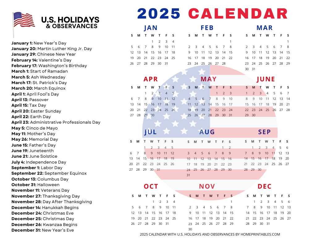 hr calendar template 2025