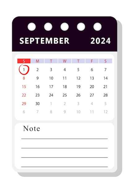 calendar template september