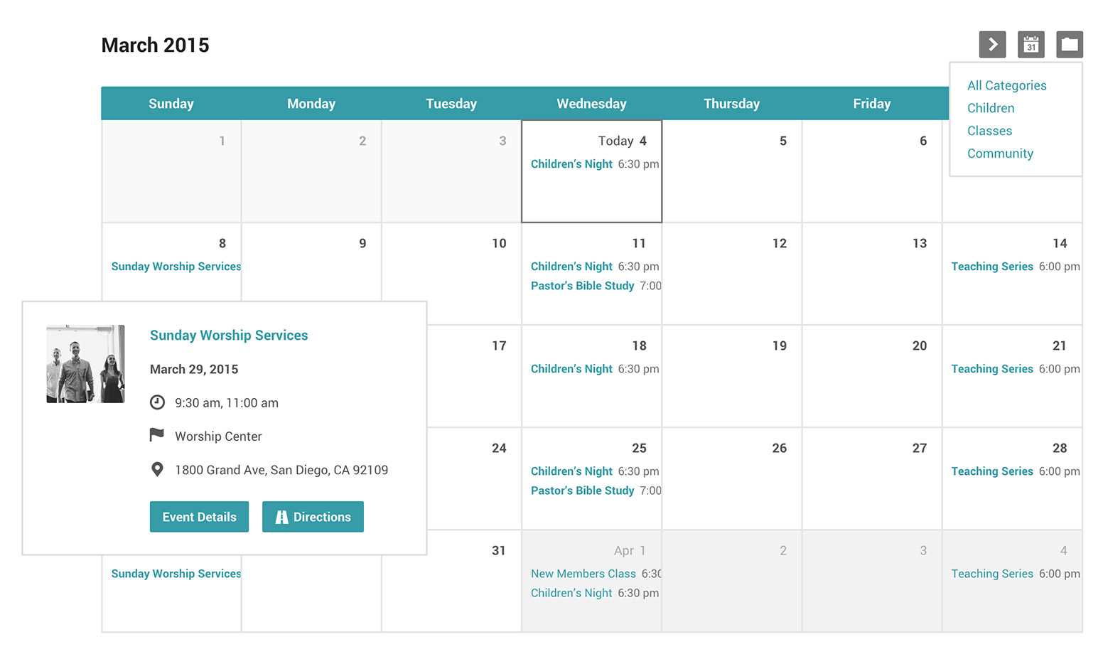 preaching calendar template