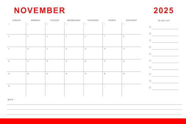 november calendar 2025 template