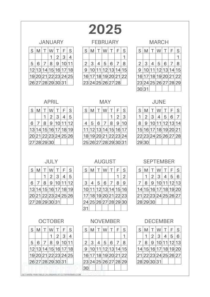 free training calendar template 2025