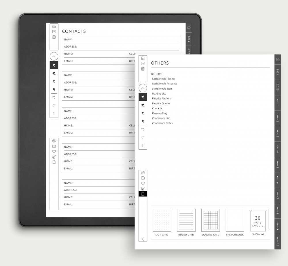 kindle scribe calendar template