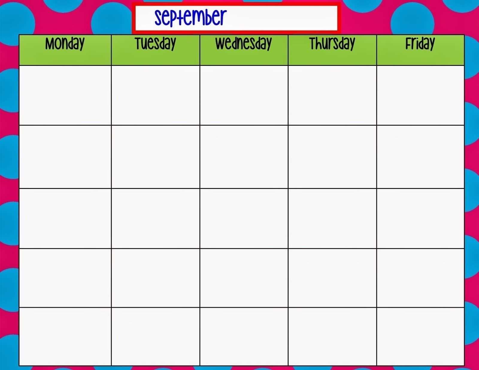 sunday calendar template