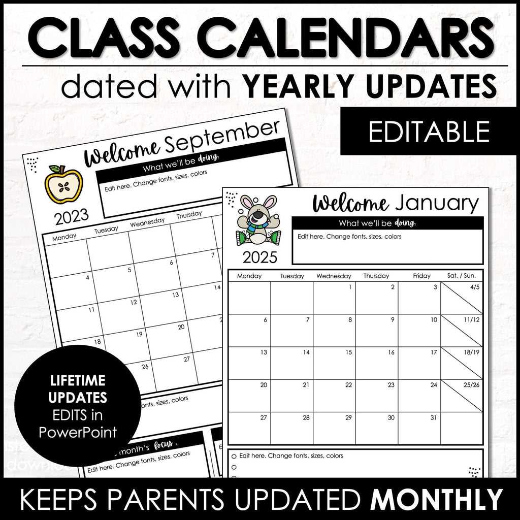 dated calendar template