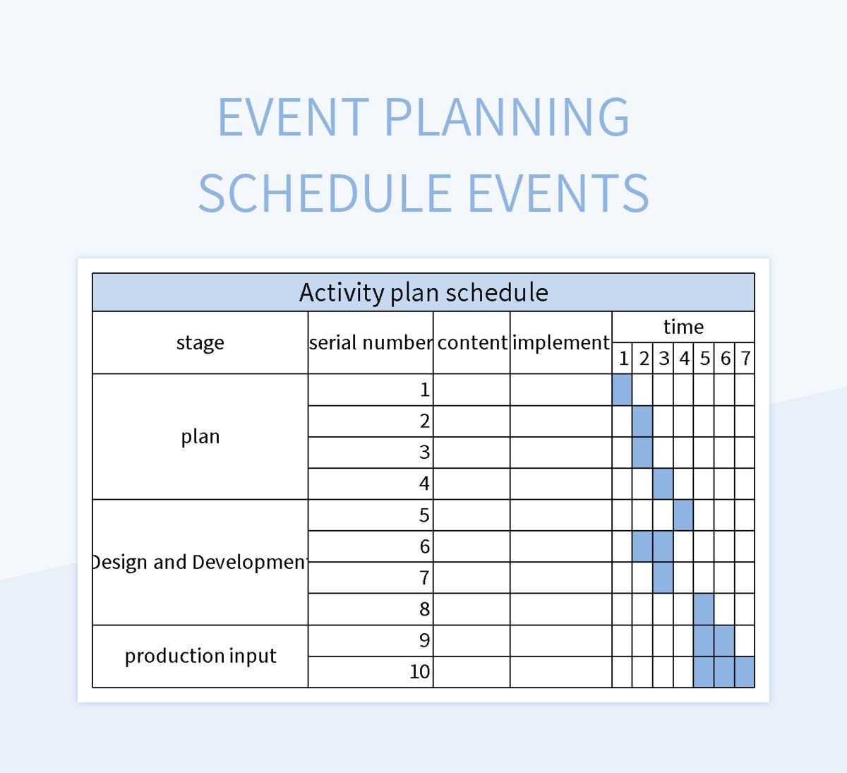 event planning calendar template