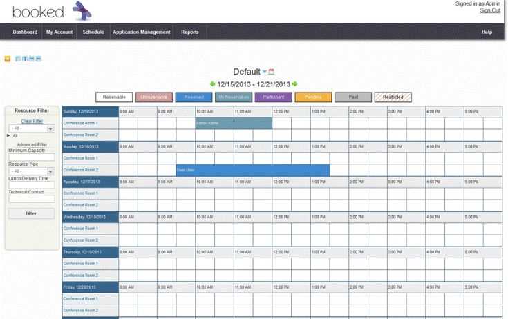 boardroom booking calendar template