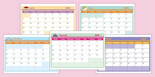 free editable calendar 2025 template