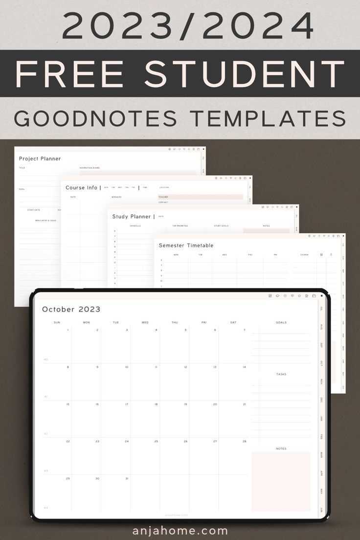 goodnotes free calendar template 2025