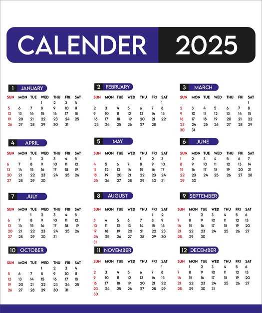 calendar illustrator template 2025