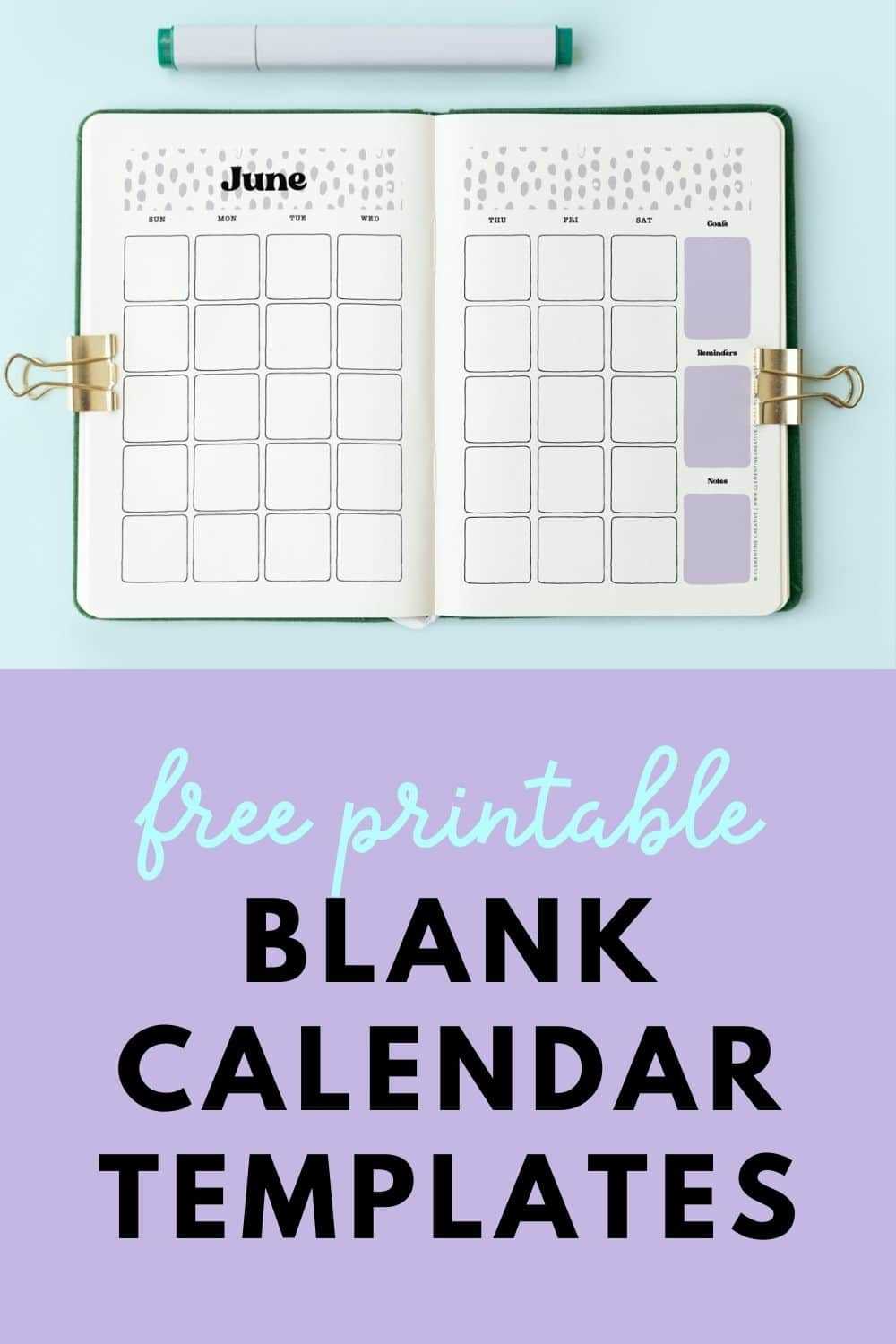 monthly calendar editable template