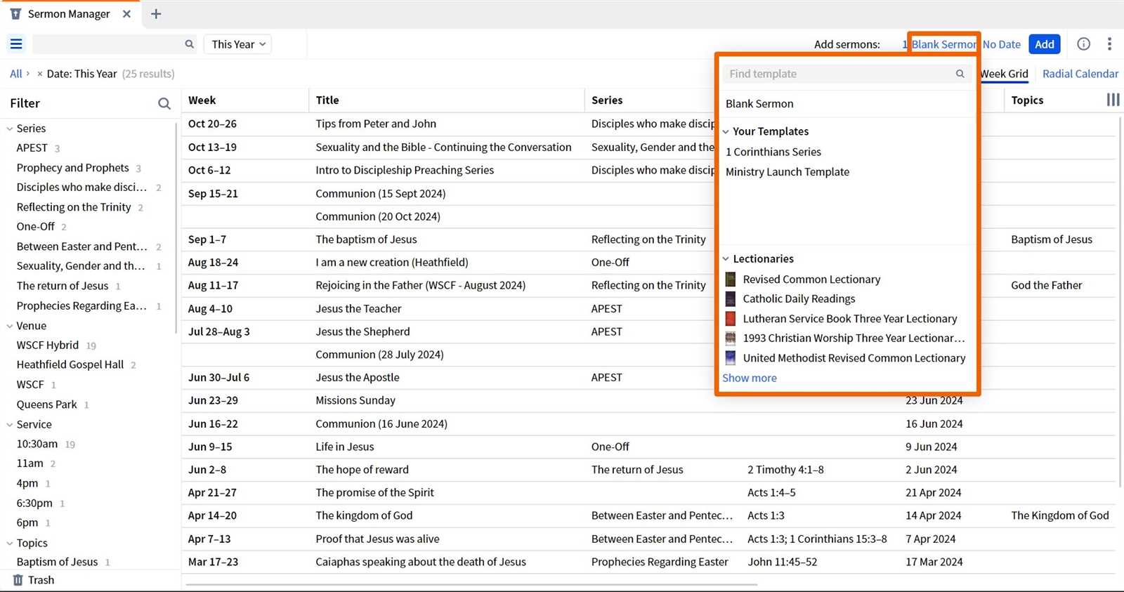 preaching calendar template