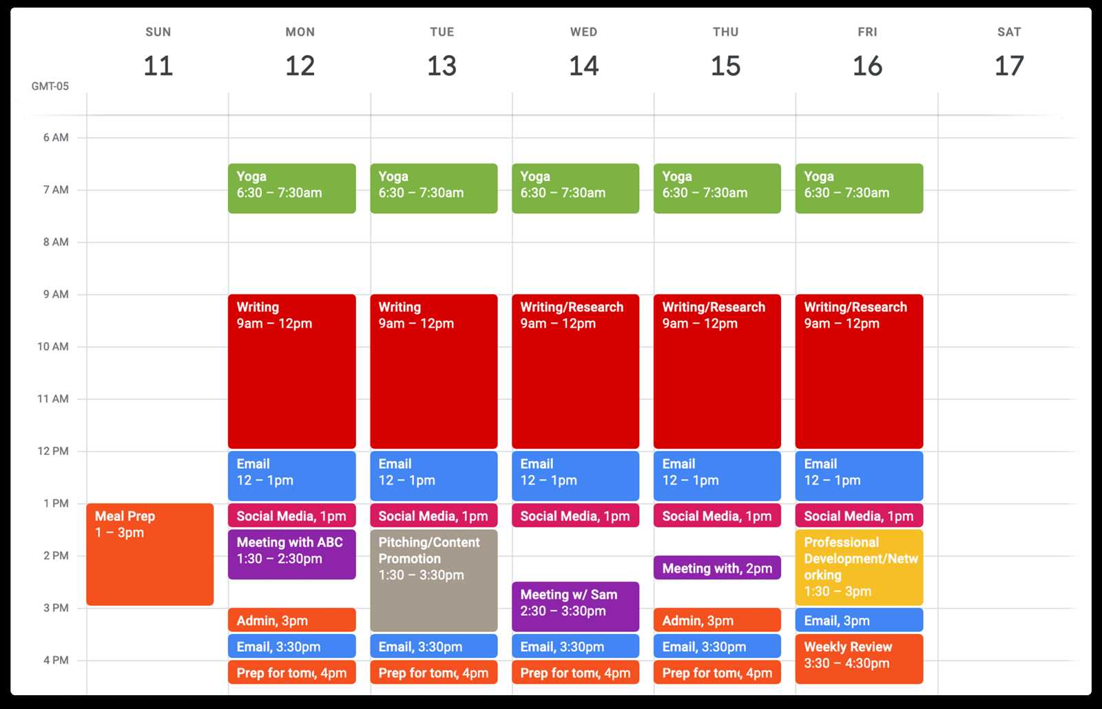 large block calendar template