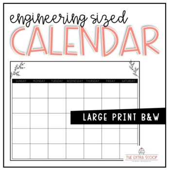 large format calendar template