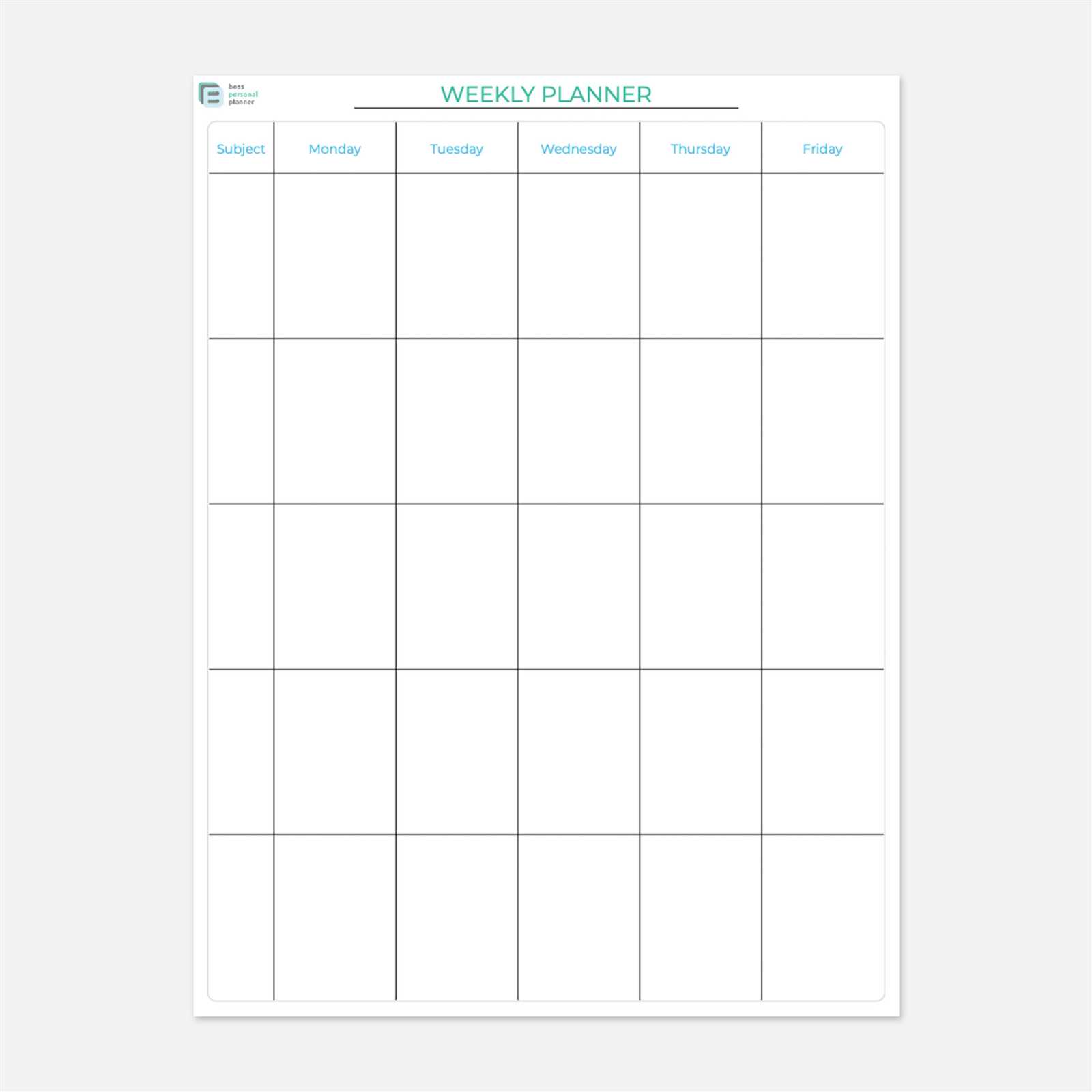 teacher calendar planner template