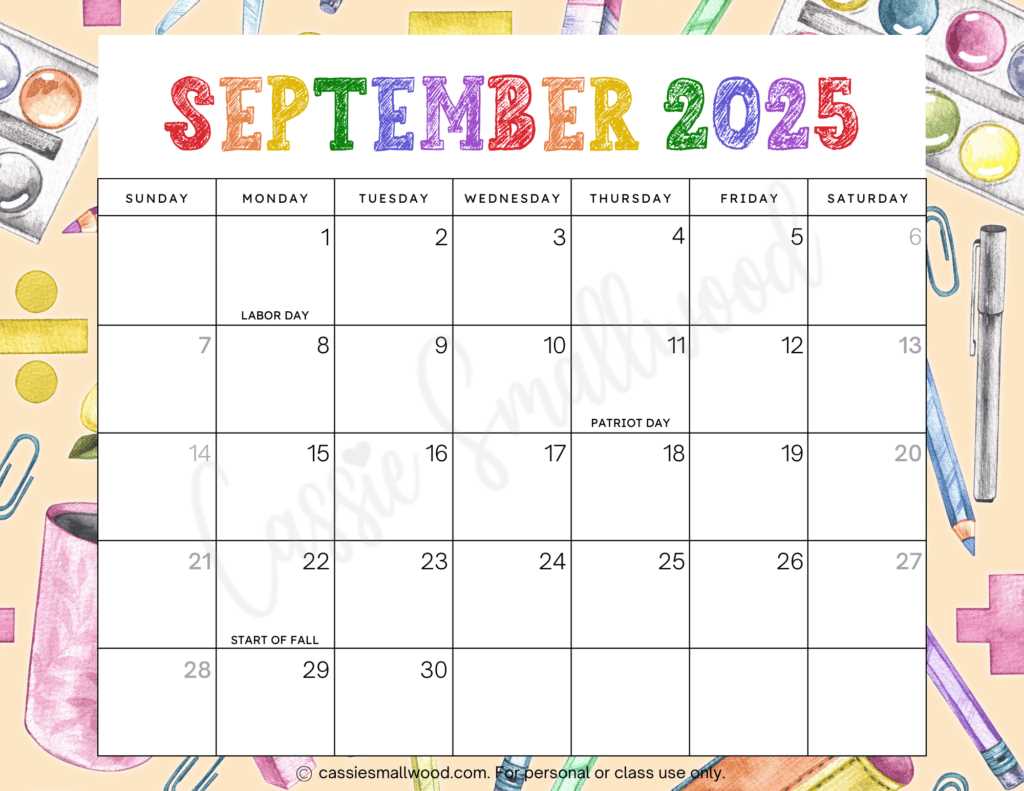 leave calendar template 2025