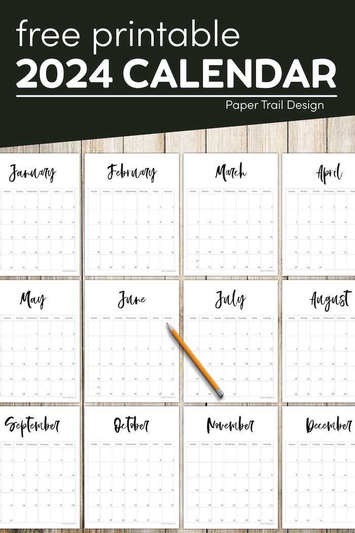 free august calendar template