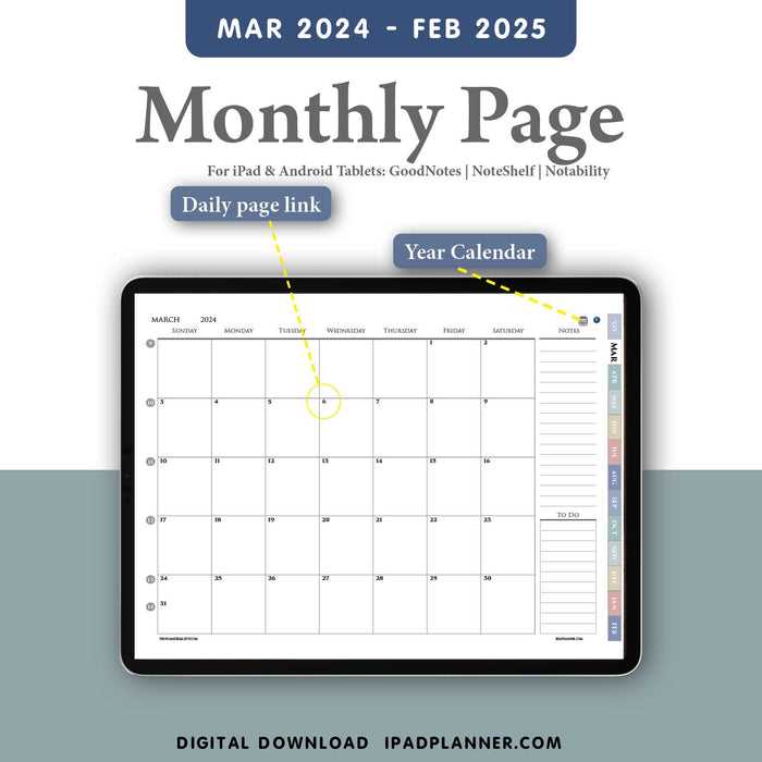 calendar notability template