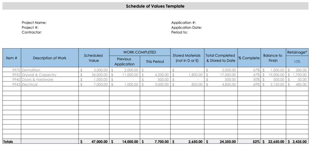 construction calendar template