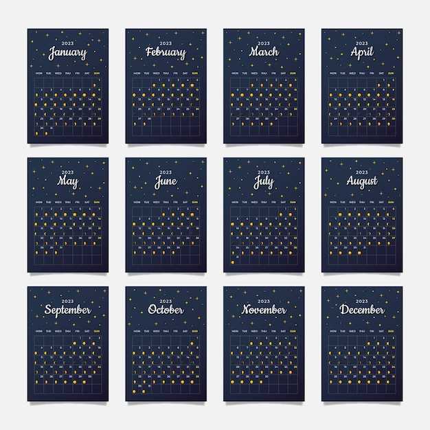 moon phase calendar template