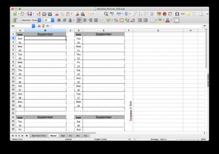 libreoffice calendar template