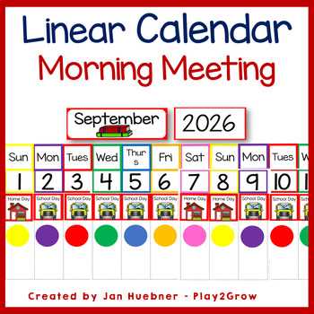 linear calendar template