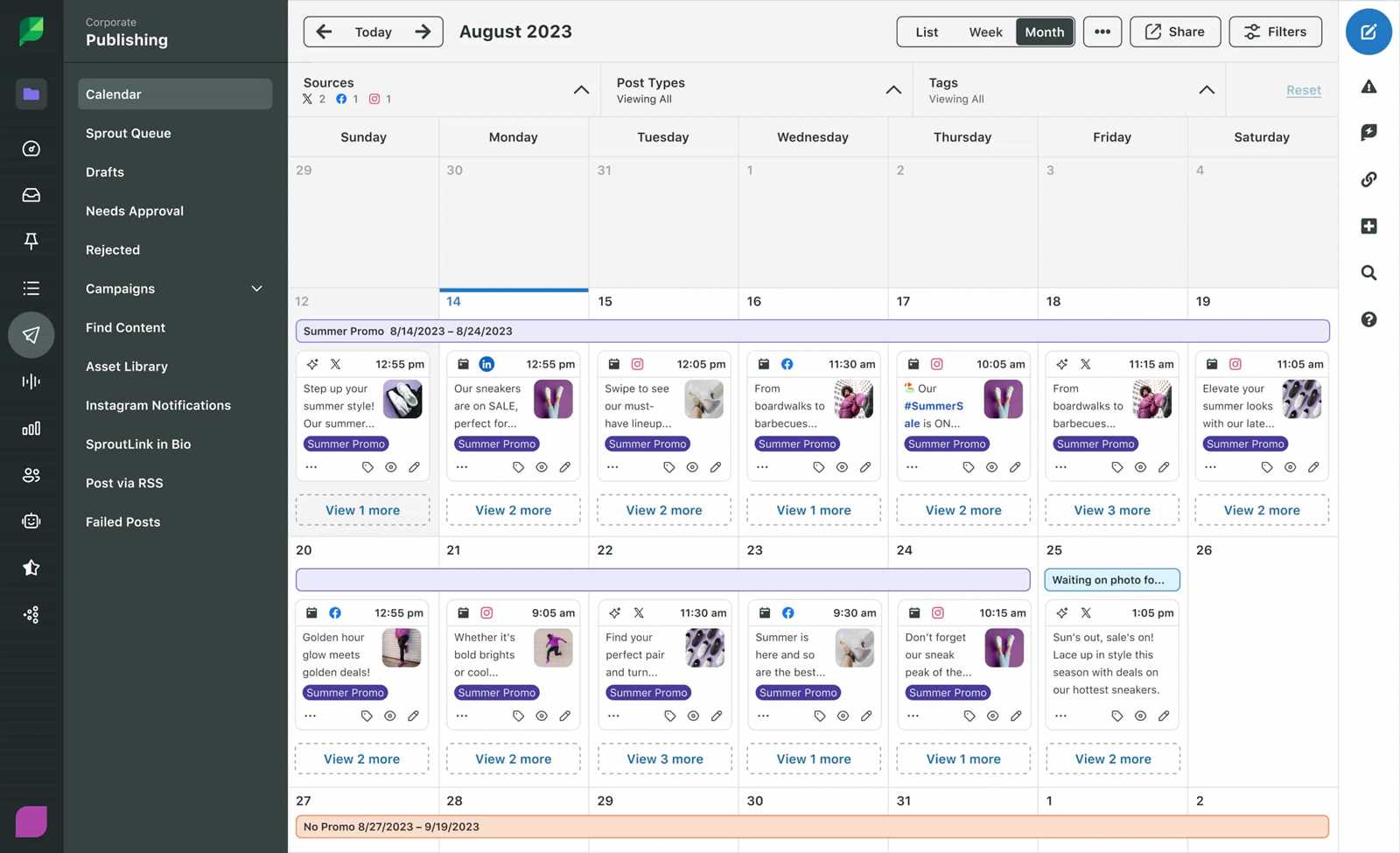 hubspot social media calendar template