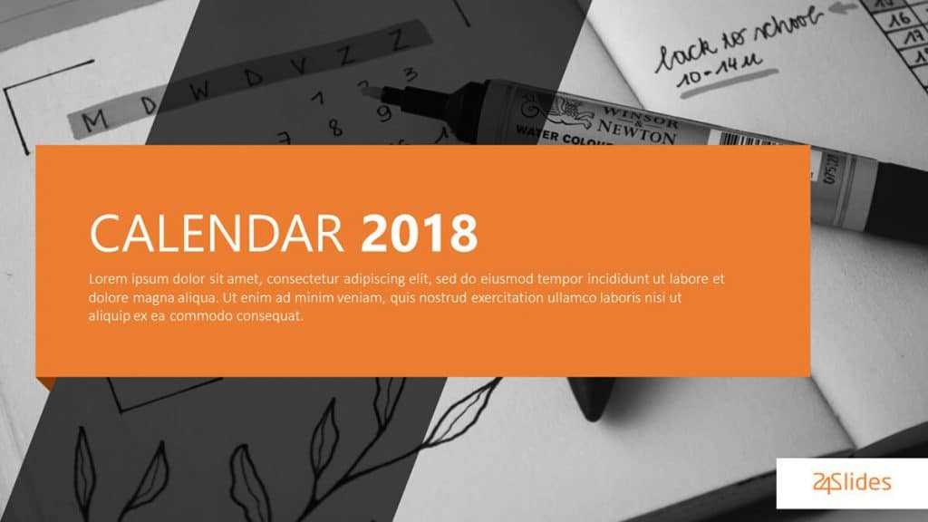 powerpoint calendar slide template