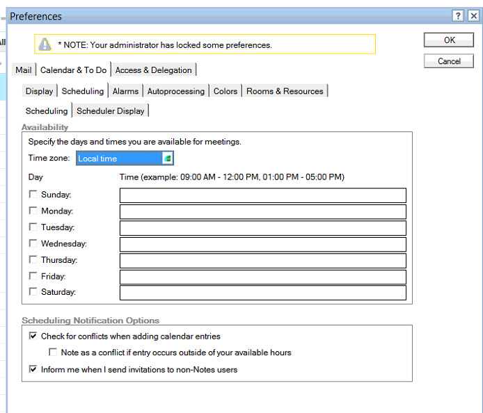 lotus notes calendar template