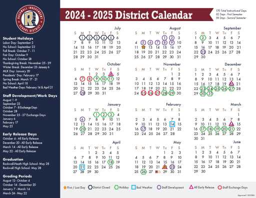 2025 2025 texas school calendar template