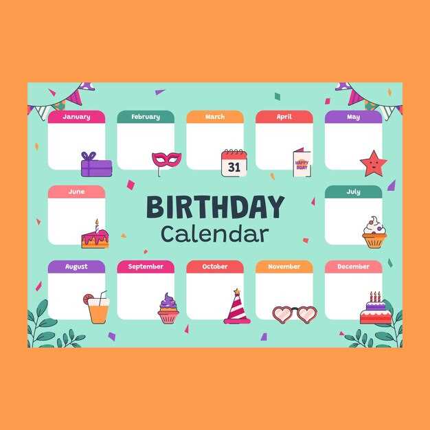 free staff birthday calendar template