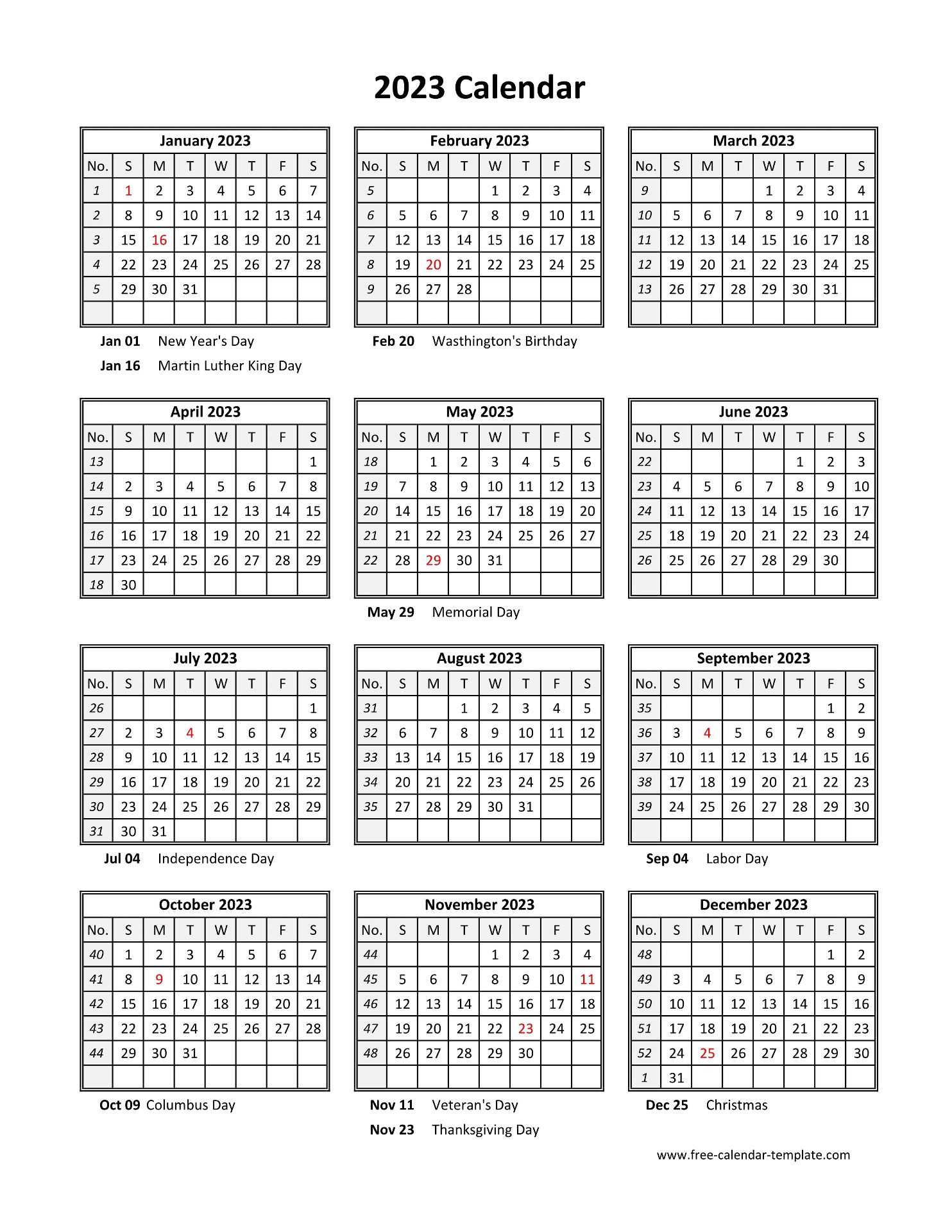 month view calendar template