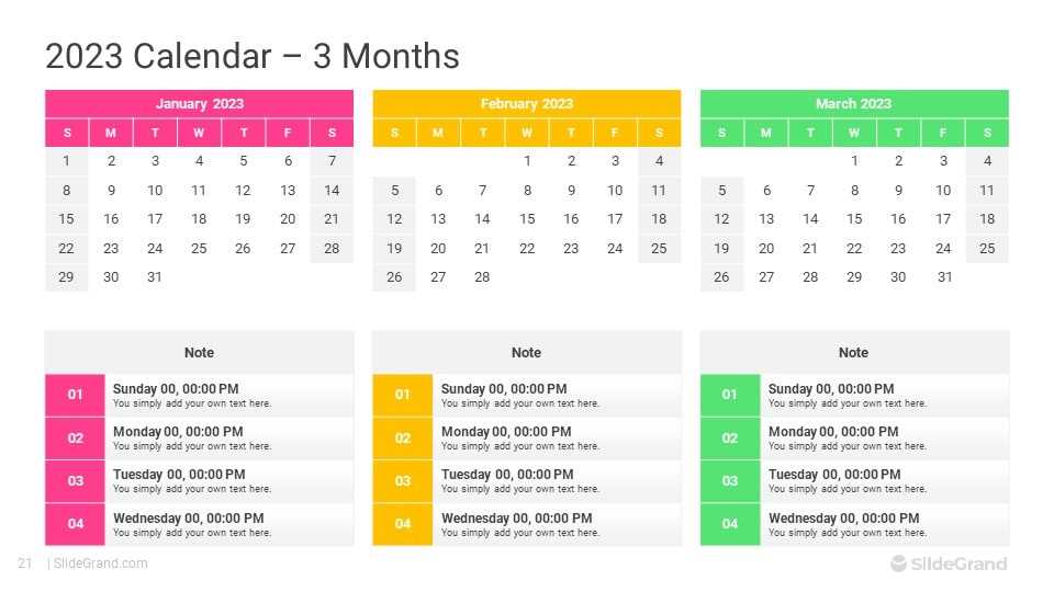 powerpoint calendar template free