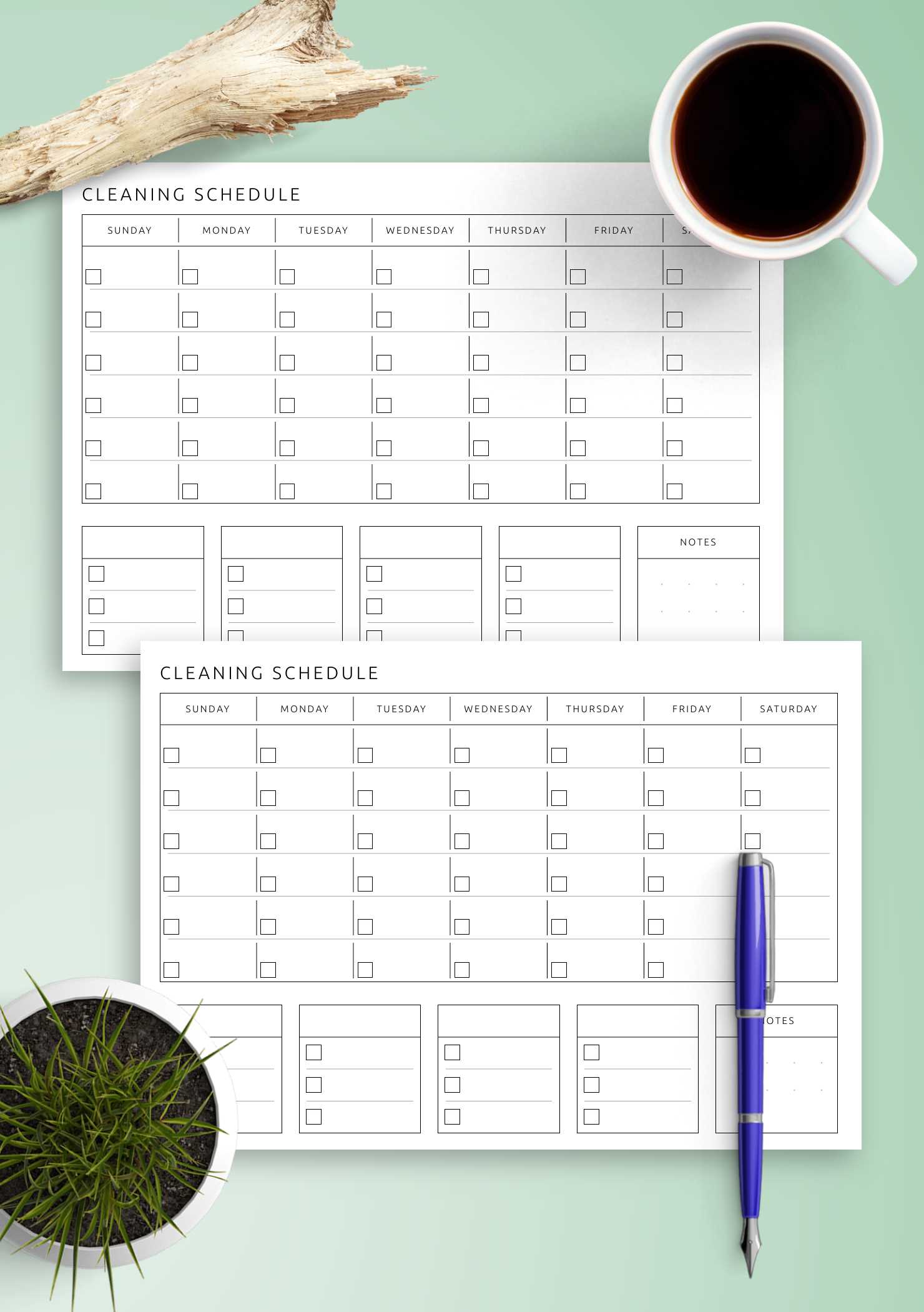 cleaning schedule calendar template