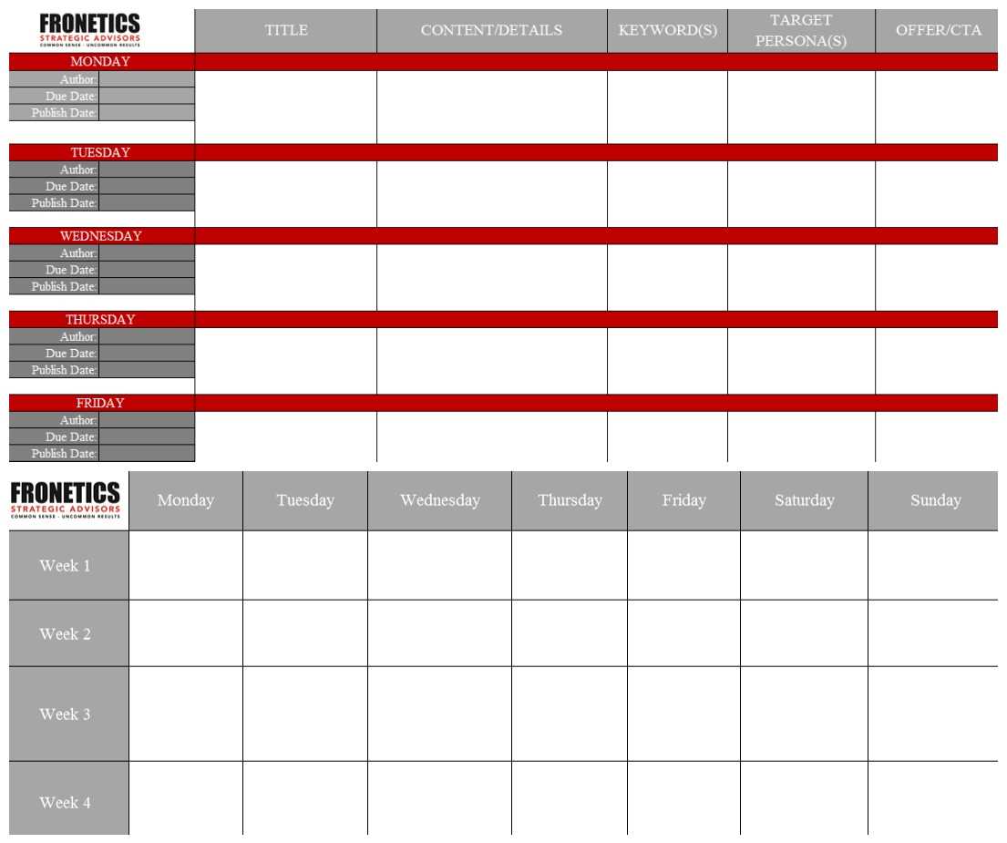 magazine editorial calendar template