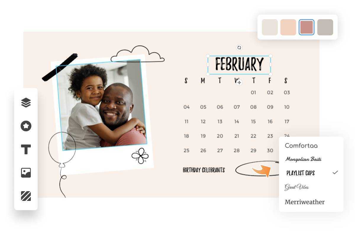 make your own calendar templates