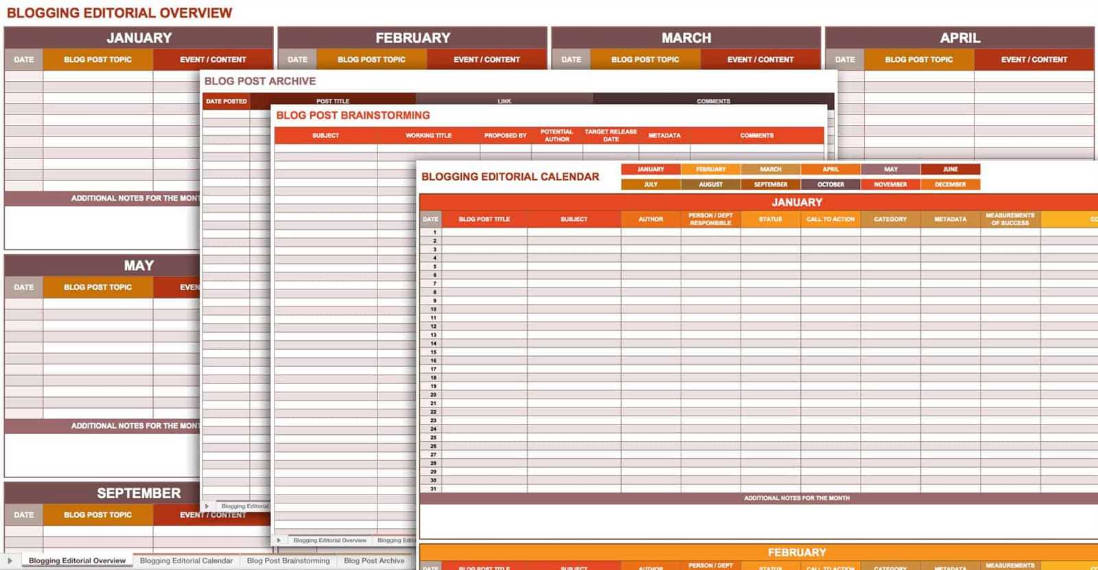 marketing calendar templates