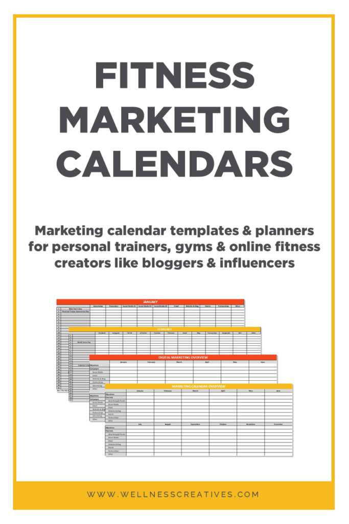 marketing calendar templates