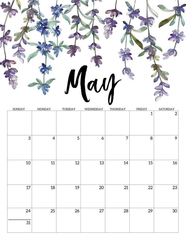 may calendar template