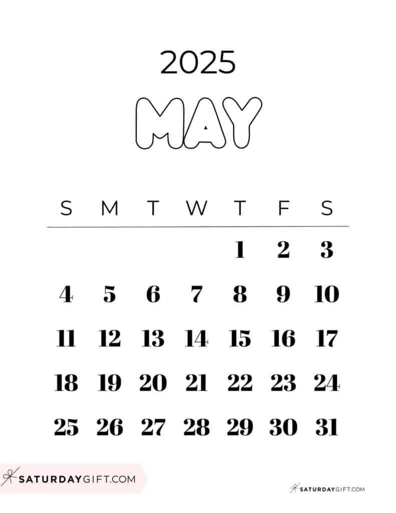 may calendar template