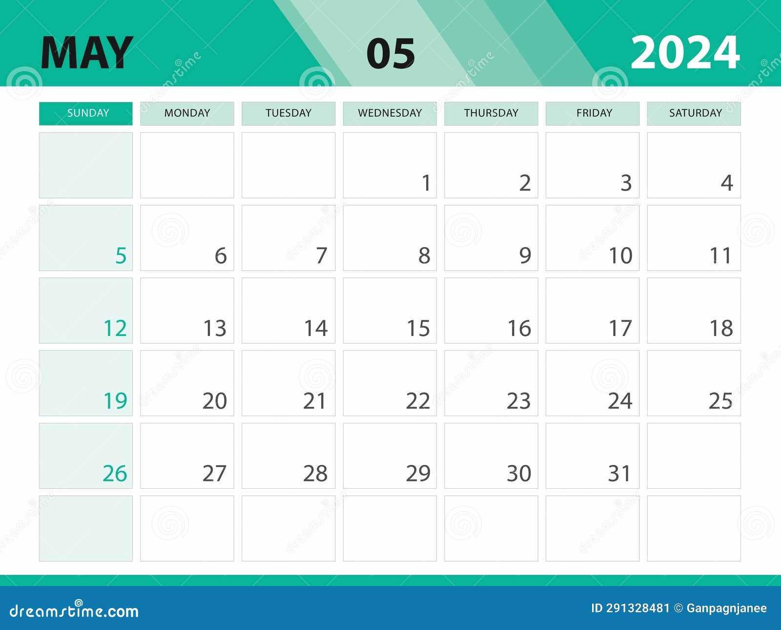 may template calendar