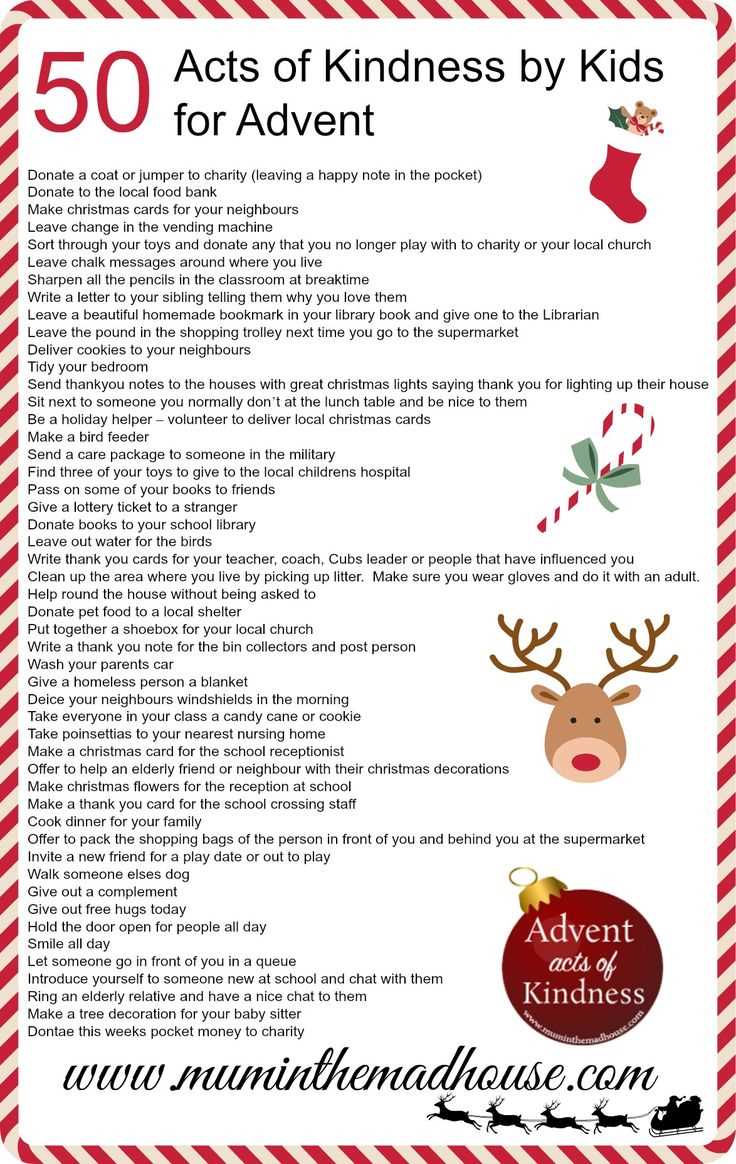 kindness advent calendar template