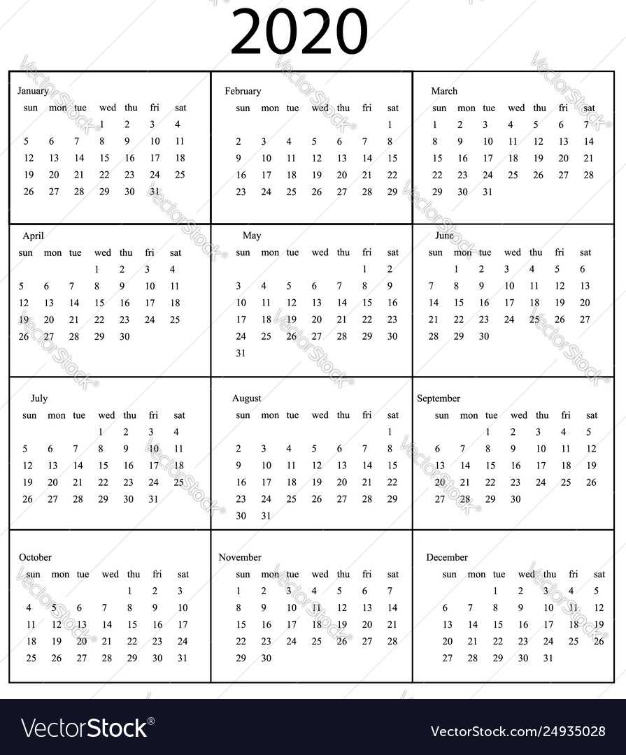 sunday calendar template