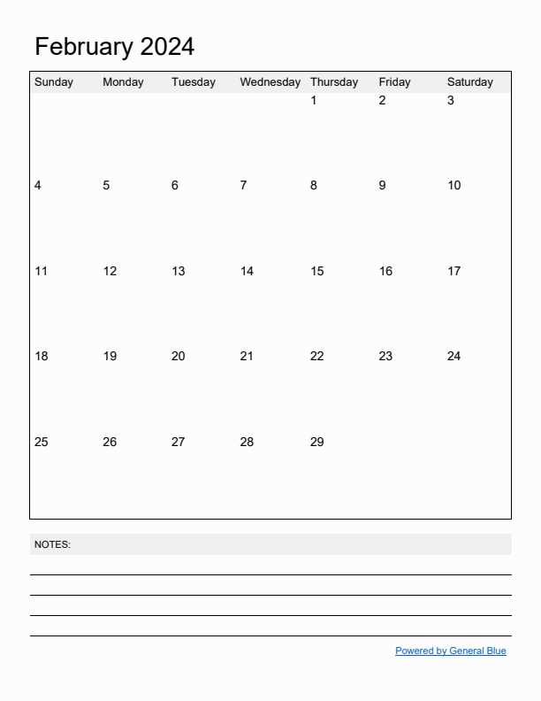 free february calendar template