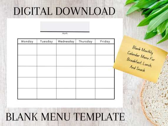 meal planner calendar template