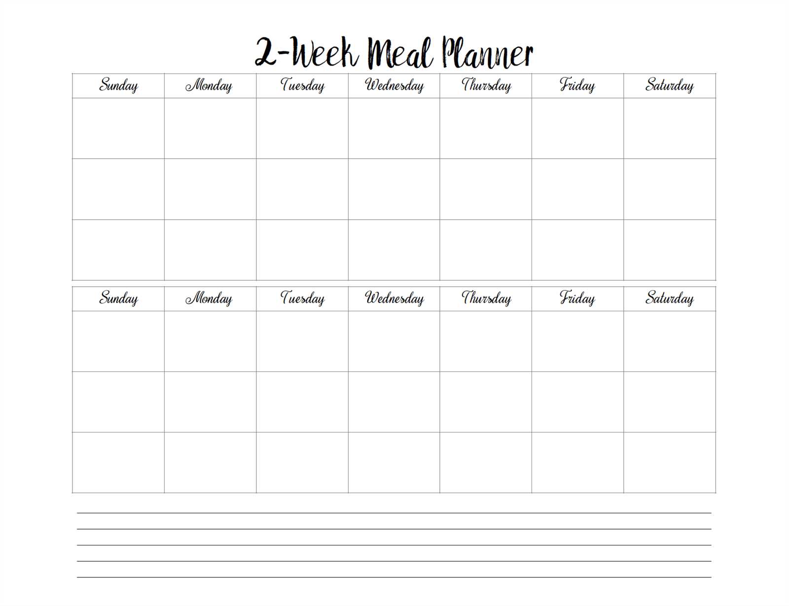 meal planning calendar template