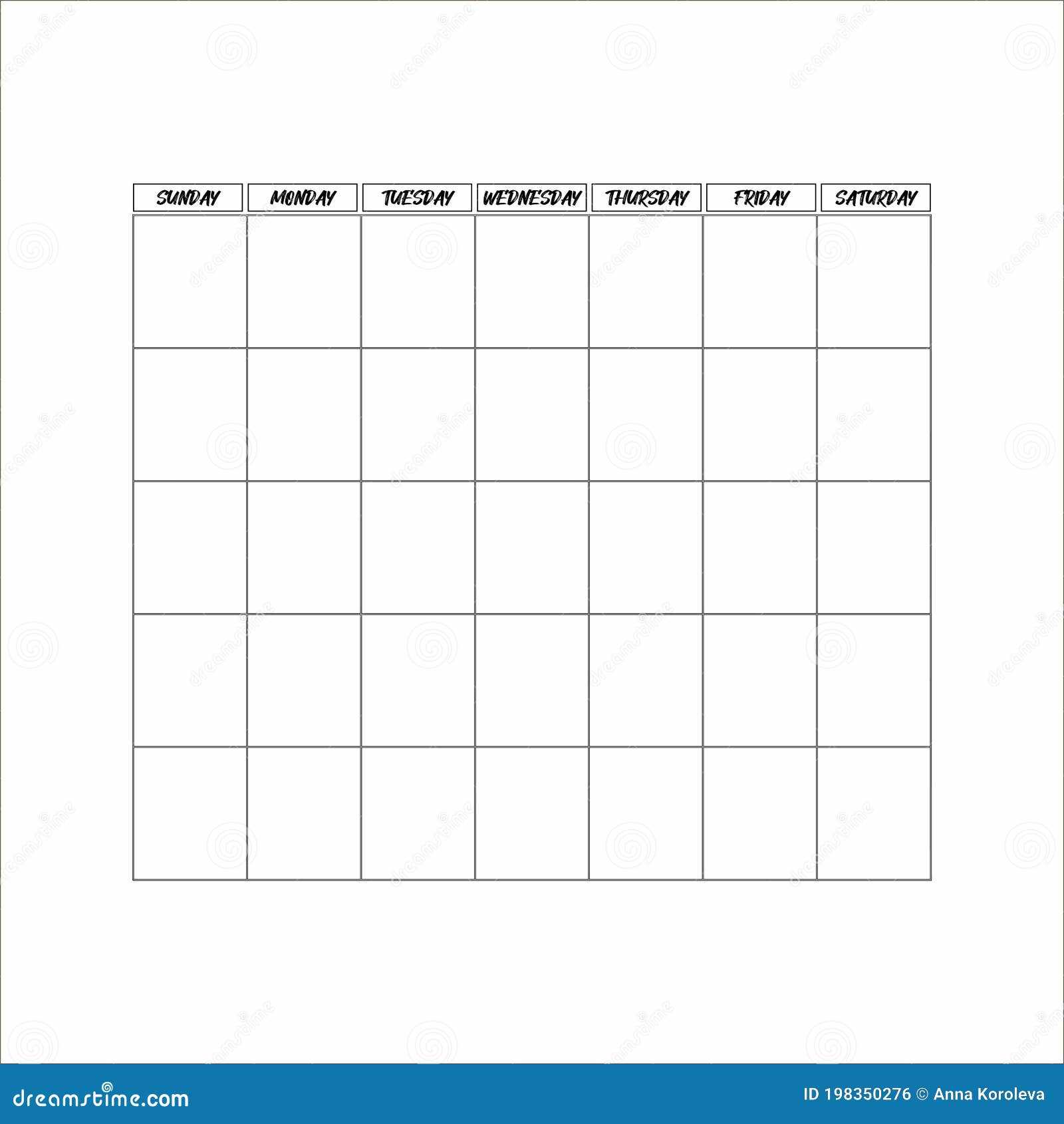 customizable monthly calendar template